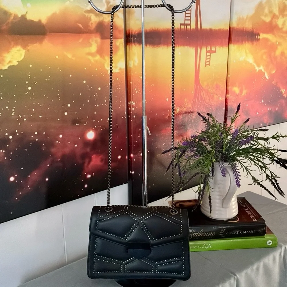 Black Studded Handbag/Crossbody